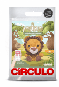 Kit Amigurumi - Safári Baby Círculo - Leão