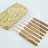 Kit Agulhas de Crochê Bambu Círculo 7 agulhas