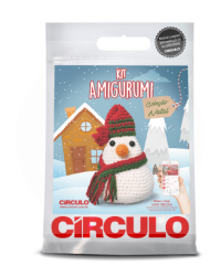 Kit Amigurumi - Coleção Natal Círculo - Boneco de Neve