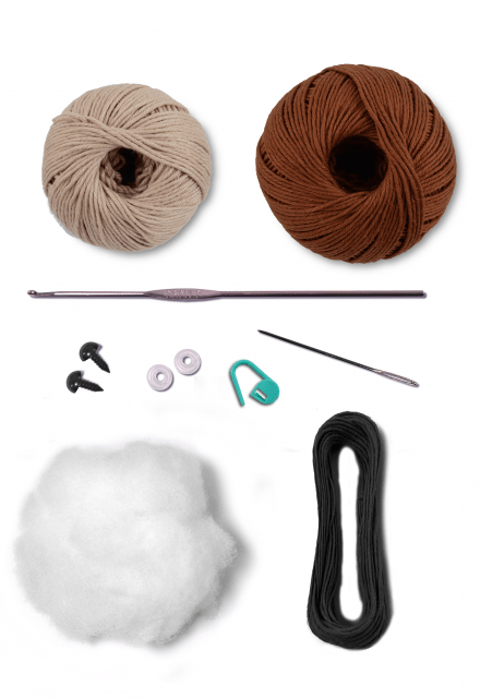 Kit Amigurumi - Safári Baby Círculo - Urso - Imagem 2