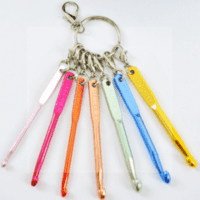 Chaveiro Mini Agulhas de Crochê Círculo