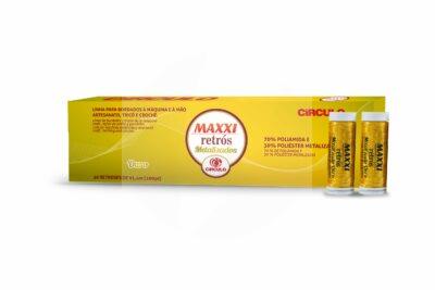 Maxxi Retrós Metalizado Ouro Círculo