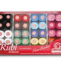 Linha Rubi Cor Lisa Estojo Círculo cx 40 novelos
