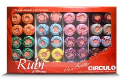 Linha Rubi Cor Mesclada Estojo Círculo cx 40 novelos