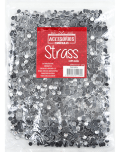 Strass Transparente Glass com Cola 4