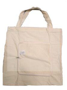 Sacola Ecológica Cru com ziper 35x37cm