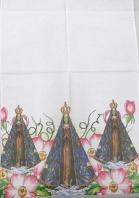 Pano de Prato Engomatextil Ecumênico Nossa Senhora Aparecida 72x45cm