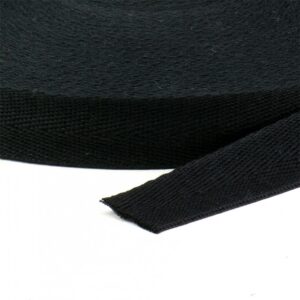 Cadarço Sarjado São José 20mm Preto Rolo 25m - Imagem 2