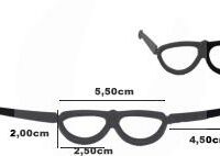 Óculos para Amigurumi Preto Pequeno