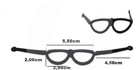 Óculos para Amigurumi Preto Pequeno