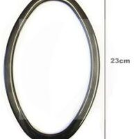 Alça Oval Chata Plástica Preta 23cm