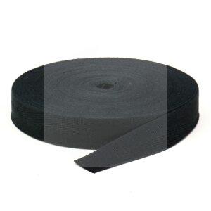 Cadarço Sarjado São José 30mm Preto Rolo 25m