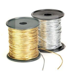 Elástico Roliço Metalizado São José (0.8 mm) Rolo com 25m