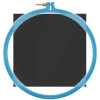 Bastidor Plástico Azul Círculo