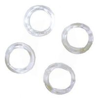 Argola Plástica Cristal 10mm 12und.