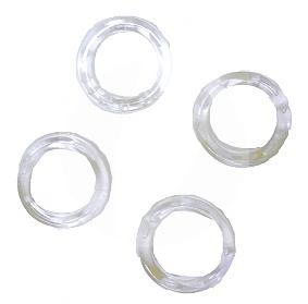 Argola Plástica Cristal 10mm 12und.