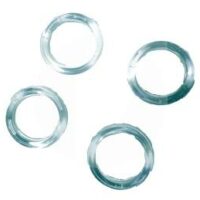 Argola Plástica Cristal 15mm 12und.