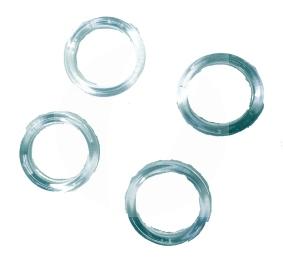 Argola Plástica Cristal 15mm 12und.