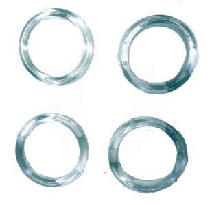 Argola Plástica Cristal 20mm 12und.