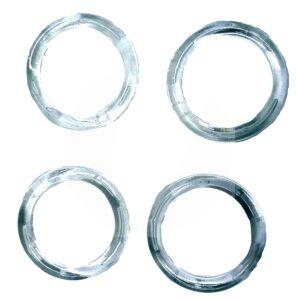 Argola Plástica Cristal 25mm 12und.