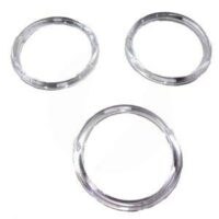 Argola Plástica Cristal 50mm 12und.