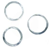 Argola Plástica Cristal 60mm 12und.