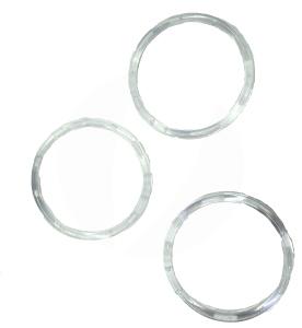 Argola Plástica Cristal 80mm 12und.