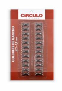 Colchete de Gancho Preto Círculo