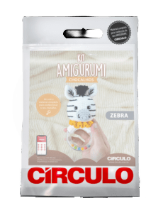 Kit Amigurumi Chocalhos - Zebra