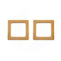 Alça de Madeira Quadrada Clara 14 x 14 cm