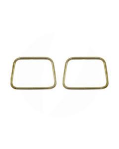 Alça de Metal Retangular Dourada 11 cm x 8 cm