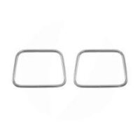 Alça de Metal Retangular Prateada 11 cm x 8 cm