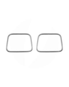 Alça de Metal Retangular Prateada 11 cm x 8 cm