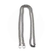 Alça de Metal Vazada Grossa Prateada 120 cm