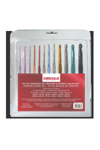 Kit de Agulhas de Crochê de Alumínio Colorido