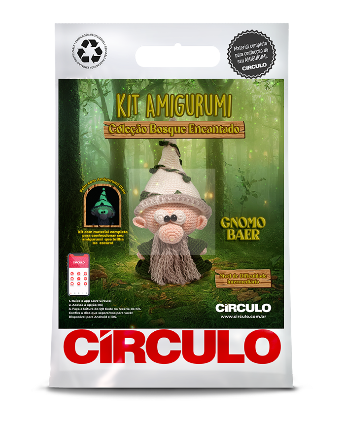 Kit Amigurumi - Coleção Bosque Encantado Gnomo Baer