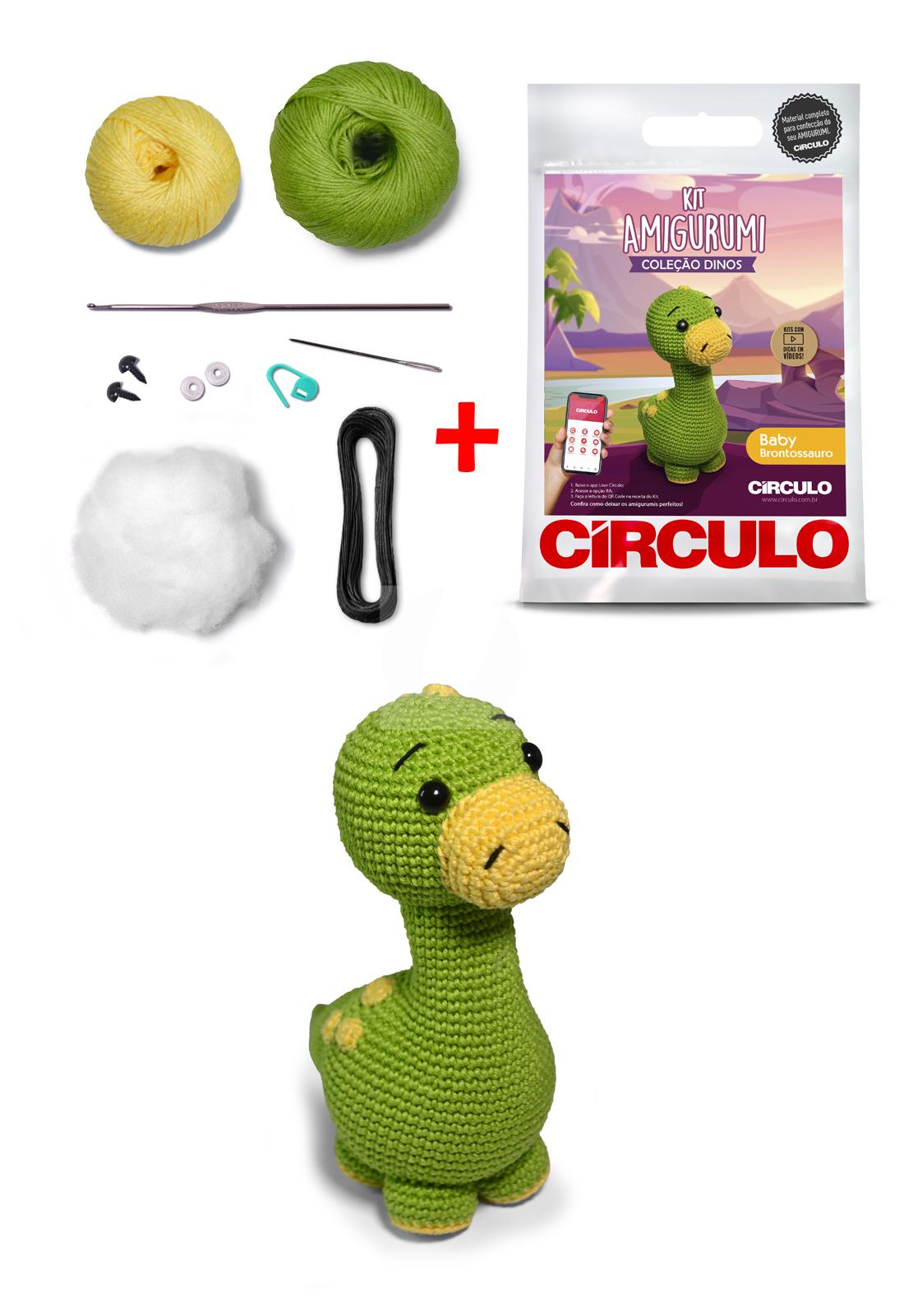 Kit Amigurumi - Coleção Dinos Baby Brontossauro - Imagem 2