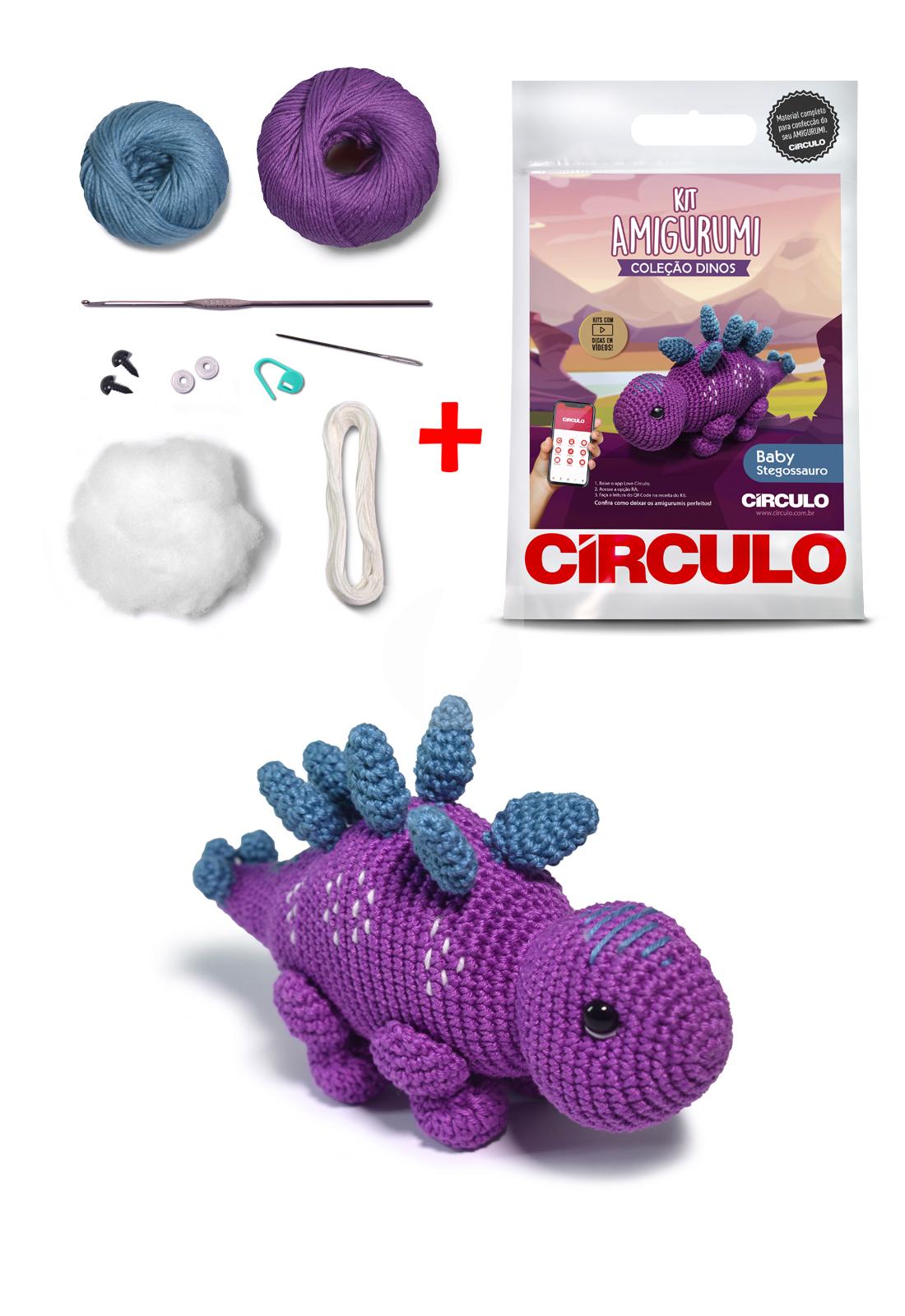 Kit Amigurumi - Coleção Dinos Baby Stegossauro - Imagem 2