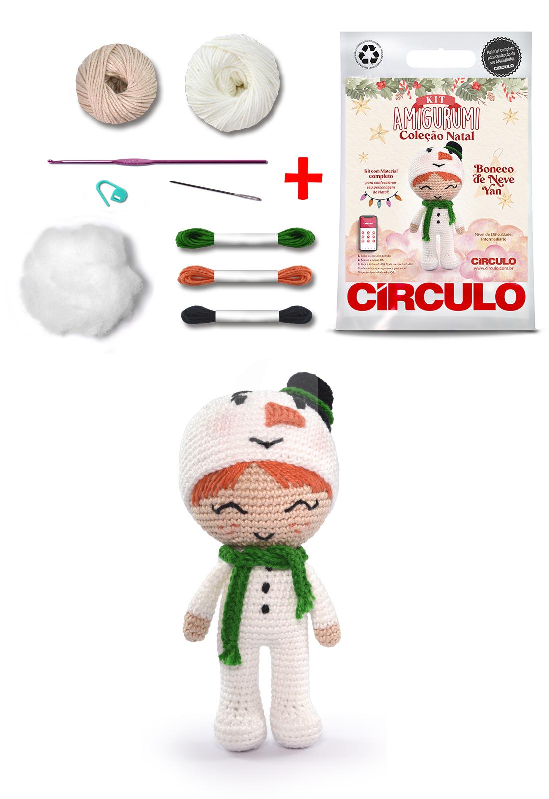 Kit Amigurumi Coleção Natal 2023 Boneco de Neve Yan - Imagem 2