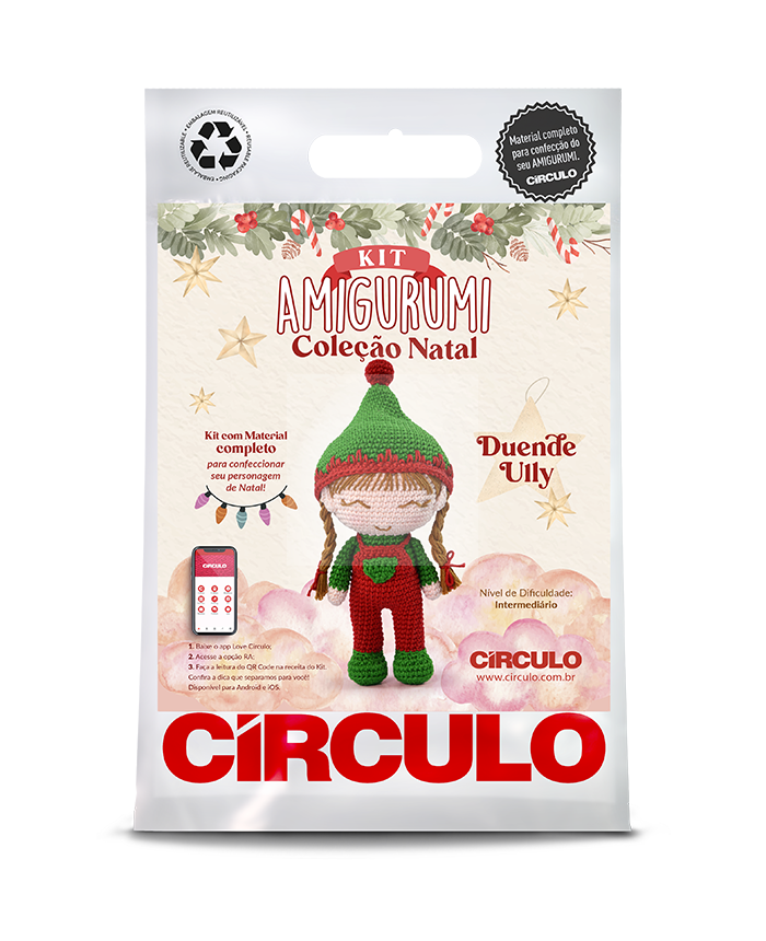 Kit Amigurumi Coleção Natal 2023 Duende Ully
