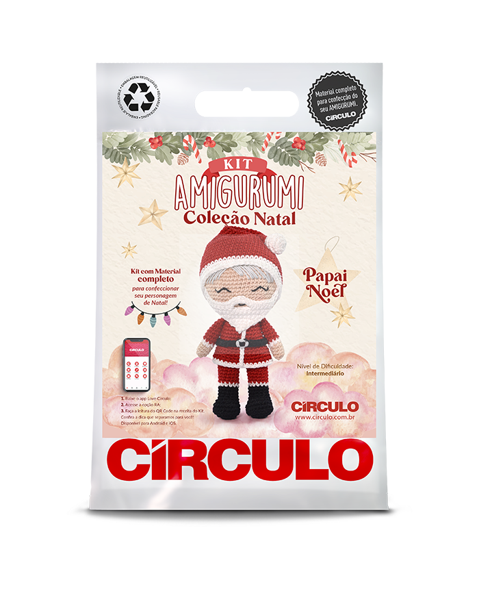 Kit Amigurumi Coleção Natal 2023 Papai Noel