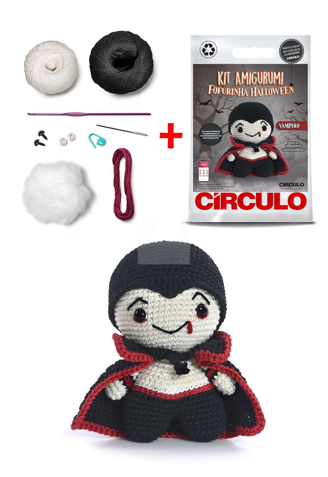 Kit Amigurumi Fofurinha Halloween Vampiro - Imagem 2