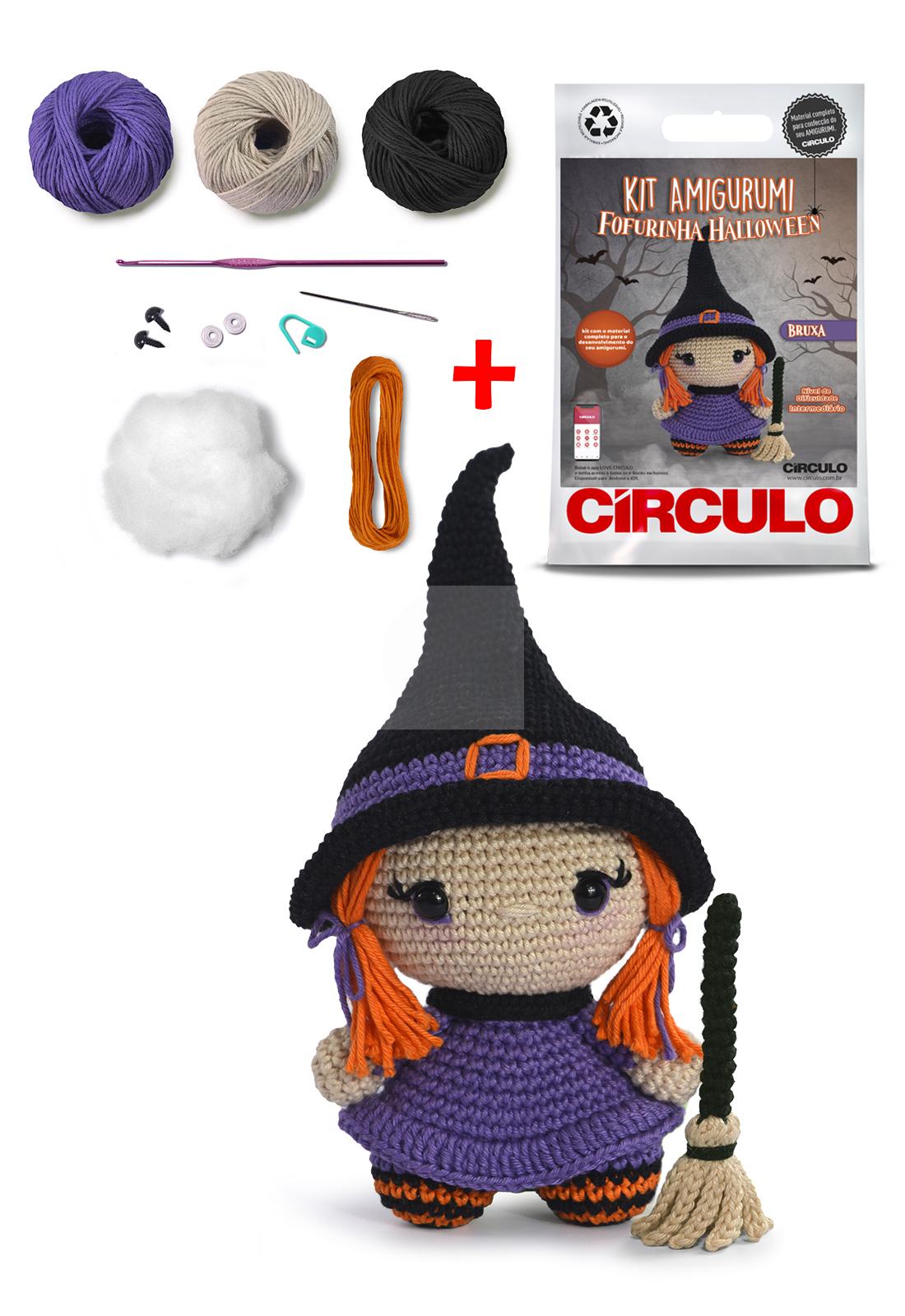 Kit Amigurumi Fofurinha Halloween Bruxa - Imagem 2