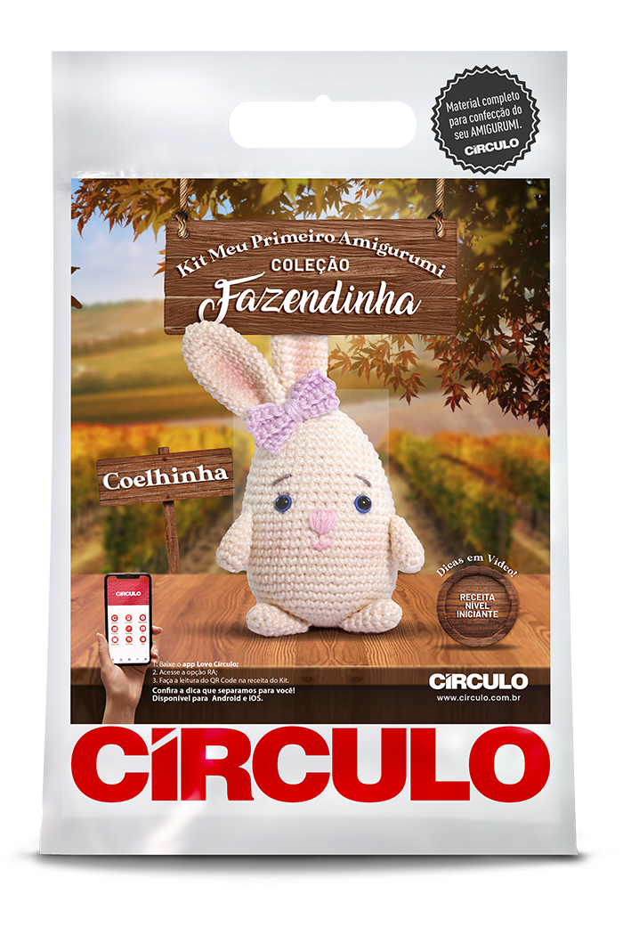 Kit Meu Primeiro Amigurumi - Coleção Fazendinha Coelhinha