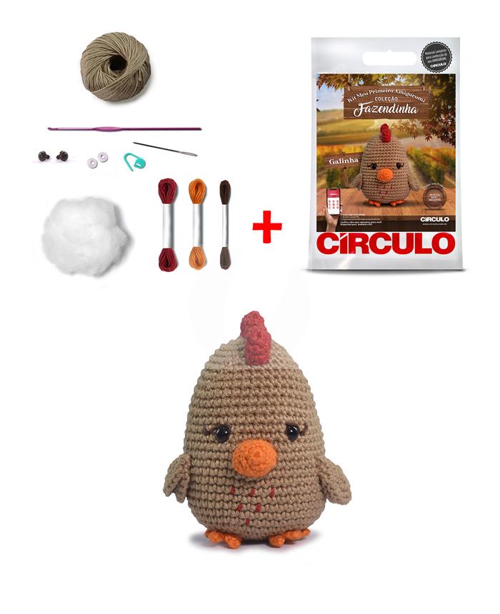 Kit Meu Primeiro Amigurumi - Coleção Fazendinha Galinha - Imagem 2