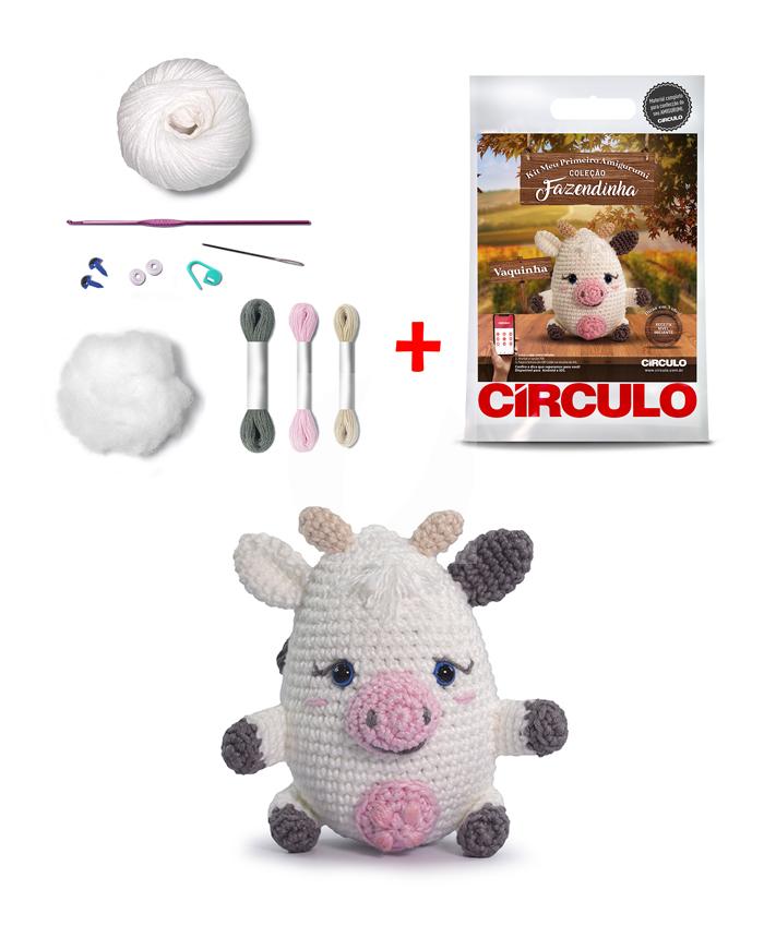 Kit Meu Primeiro Amigurumi - Coleção Fazendinha Vaquinha - Imagem 2