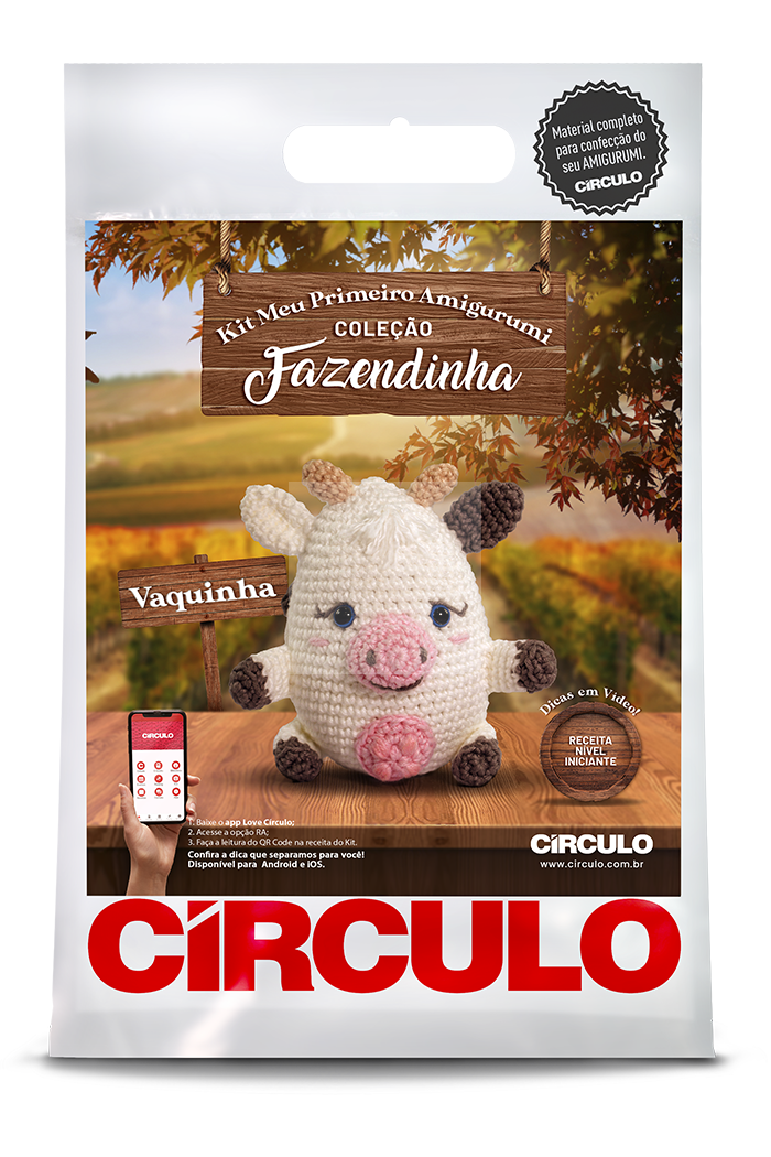 Kit Meu Primeiro Amigurumi - Coleção Fazendinha Vaquinha