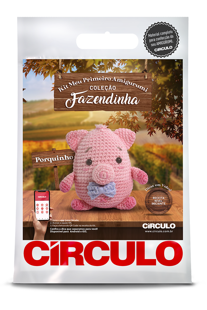 Kit Meu Primeiro Amigurumi - Coleção Fazendinha Porquinho