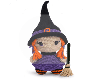 Kit Amigurumi Fofurinha Halloween Bruxa