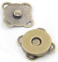 Botão Imantado Costura 18mm Ouro Velho com 20 Unidades